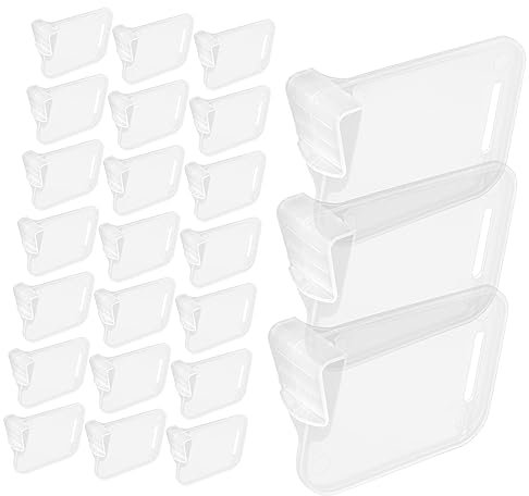 PHENOFICE 40 Pezzi Separatore Frigorifero in Plastica Trasparente, Divisori Rimovibili Per Congelatore e Porta Laterale, Organizzatore Multifunzionale Per Scomparti Bevande e Spezie