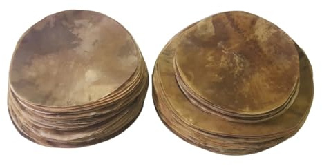 Dark Spotted Goat Skin Drum Heads | Rohleder für Schlagzeugfell | Djembe, Irish Bodhran, Native Frame, Shamanic, Snare Drums, Djembe, African Drums Größe 20.3 cm bis 96.5 cm (40.6 cm)