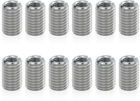 12 tuercas de rosca reductoras, inserción acero inoxidable, inserto de rosca interior, M8 a M12, acero inoxidable, reparación, para aviación, automóviles, moldes, iluminación, comunicaciones