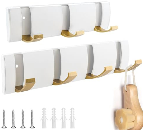 xianzhanEU Garderobenleiste, Moderne Klappbar Design, aus Aluminium, 2 Stk