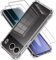 LYZXMY case for OnePlus Nord 4 5G Phone case + 2 pcs tempered glass protective film, case soft silicone TPU Anti Scratch Anti Collision Clear Case