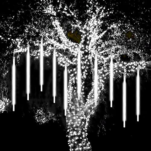 WASAGA Meteor Lights - Luces LED de Lluvia 20 Tubos 960 LED (Paquete de 2) 50cm - Carámbanos de Navidad y Nieve para Fiestas, Bodas y Decoración Urbana