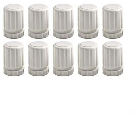 TDCuizent Handradschalter-Set für Fußbodenheizung, Verteiler, 10 Stück, ABS-Kunststoff, Heizkörpertemperaturregelung, Ventilkappe, M30 x 1,5, Gewindegröße für Heizkörper und Heizungssysteme