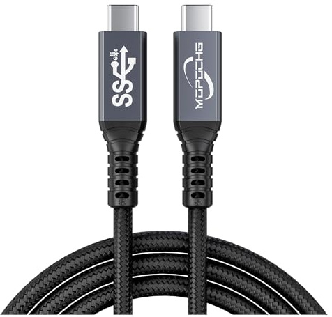MOPOCHG Cavo 10 Gbps USB C 3.2 Gen2x2, Cavo USB-C Ricarica Rapida 100W 20V/5A, Trasmissione Video 4K @ 60Hz per iPhone 17 16 15 Pro Max Air, MacBook Pro, Samsung Galaxy, Tablet, PSSD, Monitor, 2M