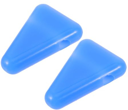 ELAYARD 2 Stück Silikon Stimmgabel Grundblock mit Dreieckigem Design Rutschfeste Stimmgabelhalterung für Reise und Outdoor Aktivitäten Stabiler Stimmgabelfußhalter in Blau