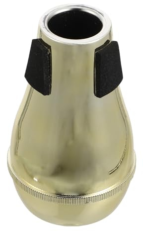 Homoyoyo Sturdy Abs Trombone Mute Dampener for Trombone with Sound Attenuation and Silent Practice Features, Golden Colour Suitable for Musical Instrument Practice Sessions