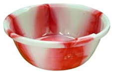 Red Tie-dye Design Multipurpose Circular Round Plastic Washing Up Bowl Basin Tub Kitchen Plastic Wash Basin Mixing Sink Bowls Washing Tub Washing Basket Cleaning Tidy Organisers (14 INCH)