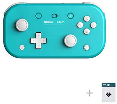 8Bitdo Lite 2 Bluetooth Controller with Motion Controls, Linear Motors Vibration, Joysticks, Triggers and D-pad, Wireless Gamepad for Switch/Switch 2, Android & Raspberry Pi (Turquoise)