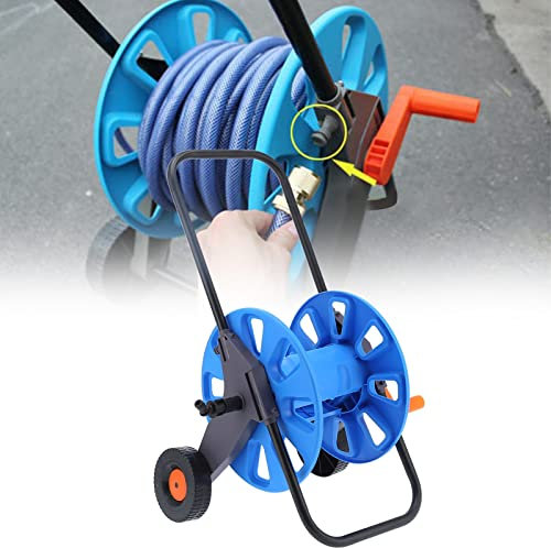 Garden Hose Reel Cart with Wheels,Water Hose Reel on Wheels,Heavy Duty Garden Hose Reel for G1/2 50m Tube