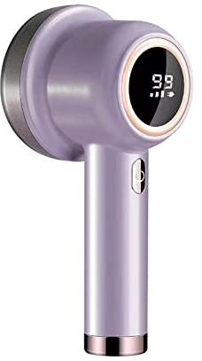 ALSAM Fabric Shaver, Lint Remover Rechargeable, Electric Fabric Shavers, LED Display, Removable Bin, 3-Speed for Removing Fabric Fleece Clothes Bedding Furniture (Grey : Purple)