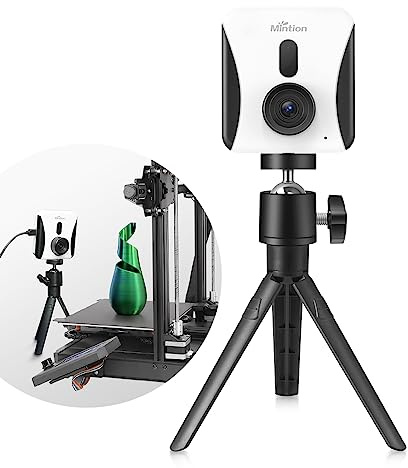 Mintion Beagle V2 3D Printer Camera with Tripod, Automatic Time Lapse Camera, 1080P Manual Focus, Dual Band WiFi 2.4GHz/5GHz, Remote View and Control, Electronic Zoom