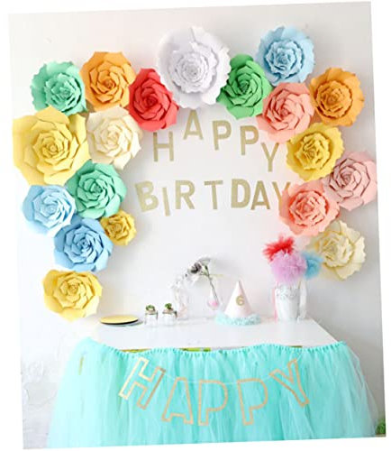 GOOHOCHY 2 Stück 30 cm Künstliche Papierrosendekor Dekoration Für Hochzeitsparty Tischdeko