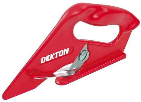 Dekton Universal Carpet Cutter-Plastic Moulded Handle, Sk5 Steel Blade Sprung Arms Single-screw Blade-change Designed By Cutting Of Carpet, Vinyl, Heavy Duty Fabrics Length 230mm Quick Blade Change