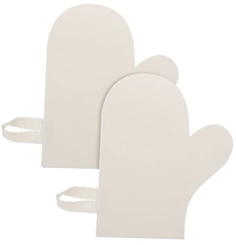 OHPHCALL 2stücke Peelinghandschuhe Sauna Duschhandschuhe Bauch Rückenhautschrubber Hitzebeständig Hautfreundlich Leicht Tragbar Für Sauna Spa Badezeit