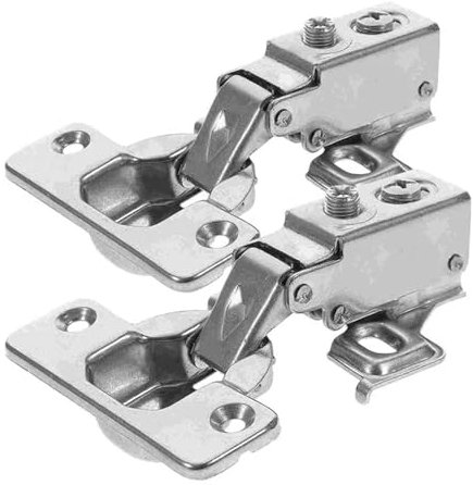 CYMMIYT Türscharnier 2 Pcs Küche Schrank Scharniere Pivot for Glas Türen Ecke Silber Selbst Schließen Ersatz