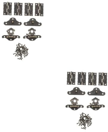 DIYEAH Lot De 2 Charnières De Boîte Loquet De Boîtier Boîte À Bijoux Moraillon Charnière De Boîtier En Alliage De Zinc