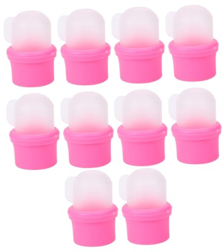 BATHVEVE 10stücke Teiliges Nagellackentferner-kappen Wiederverwendbar Und Langlebig Für Uv-nagelentfernung Passgenau Für Wattepads Aus Hochwertigem Material Für Profis Und -enthusiasten