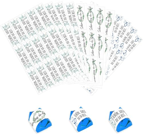 135x Aufkleber Schön dass du da bist Schön das du da bist – Dankeschön Geschenke Gastgeschenke Kommunion Konfirmation Anhänger – Deko Schokolade Hochzeit Geburtstag – Selbstklebend 3 Designs