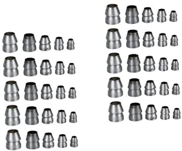 NUOBESTY 2 Set Set Di Cunei Rotondi Cunei D'ascia Zeppe Rotonde Manico A Cuneo Maniglia Cunei Per Manico D'ascia Manico Dell'ascia Con Cuneo Rotondo Ferro Da Stiro Argento 25 Pezzi * 2