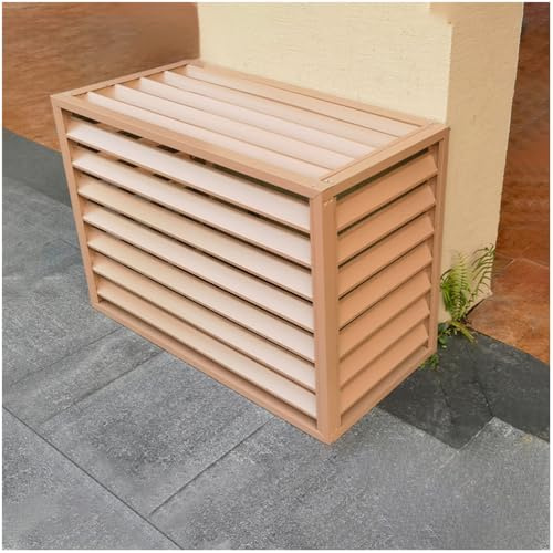 DVTFRUI Air Conditioner Fence,Metal Composter Bin Privacy Screens Fence,AC Outdoor Cover,Air Conditioner Privacy Fence, Aluminum Split AC Cover with Top,110x60x80cm