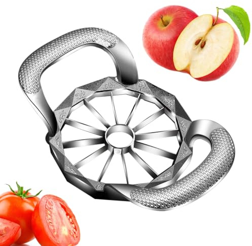 Affettatrice Ananas - Utensile Da Taglio Per Affettare - Verdure e Frutta Strumento 2-in-1 per Snocciolare e Affettare per 8/12 Pezzi Pari, Preparazione per Cucina Domestica