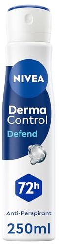 NIVEA Derma Control Defend Spray (250ml), Anti-Perspirant Spray with Hyaluronic Acid and Pro-Vitamin B5, 72H Protection Deodorant for Sensitive Skin