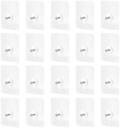 YUPZAR 20 Pezzi Ganci Adesivi Per Quadri, Appendi Quadri Senza Chiodi, Chiodi Per Muro, Per Foto, Dipinti, Orologio, Due lunghezze di vite 6mm, 10mm