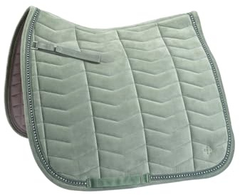 4Horses Dressurschabracke Leeds, atmungsaktive Schabracke mit Coolmax-Futter, Schaumstoffpolsterung, Polyfill und Klettschlaufen