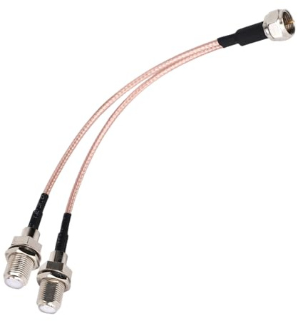 BTFO F-Type RG179 Splitter Coax Cable, F Male to F Dual Female Y-Shaped Splitter Coax Cable for TV Antenna Audio Video Equipment, Flexible for Tight Spaces