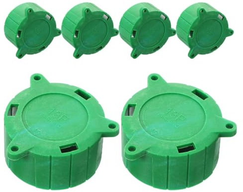 minkissy Tapa Antipolvo de Enchufe de 13 Pines para Remolque, 6 Piezas, Color Verde, Protección para Conectores Eléctricos Industriales, Cubierta de Zócalo Resistente para Uso en