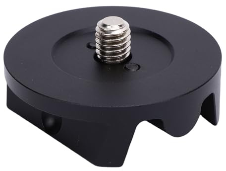 Elprico Adaptateur de Tête de Boule D'appareil Photo DSLR en Alliage D'aluminium, Socle à Connexion Forte, Aventures en Plein Air (Black)