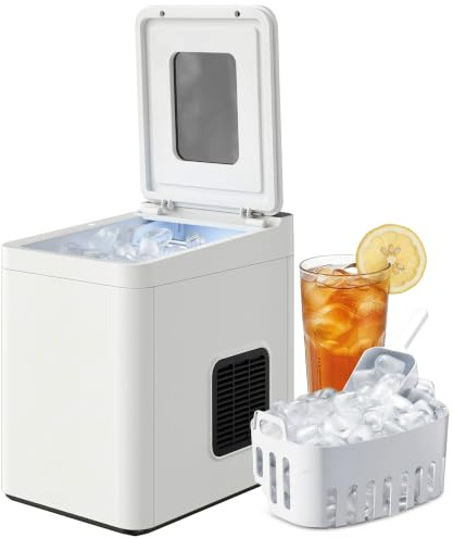 HOMCOM Piccola macchina per ghiaccio 12kg/24h 9 cubetti auto-pulente