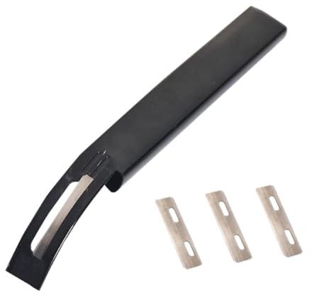 CHILDWEET Herramienta para trabajar el cuero con cuchillas de aleación, desbastador portátil negro para biselar y cuero, ideal para proyectos de DIY y principiantes