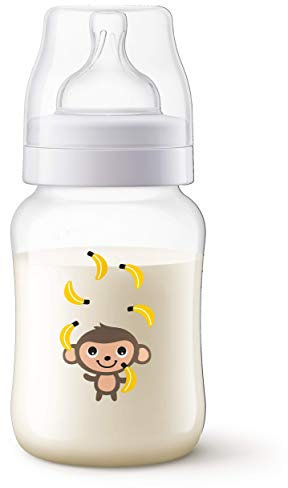 Philips Avent SCF821/11 Safari Monkey Anti-Colic Bottle, 260 ml