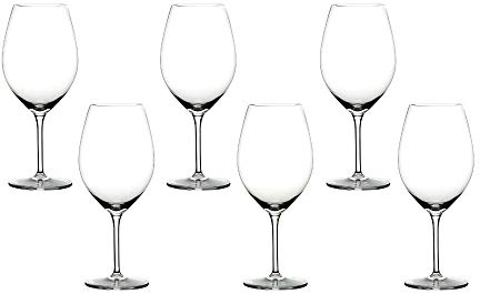 summa - Copas de vino tinto. Set de 6 unidades. 600ml/60cl | Cristal, alta transparencia y borde fino | Uso en casa, restaurante y fiestas |