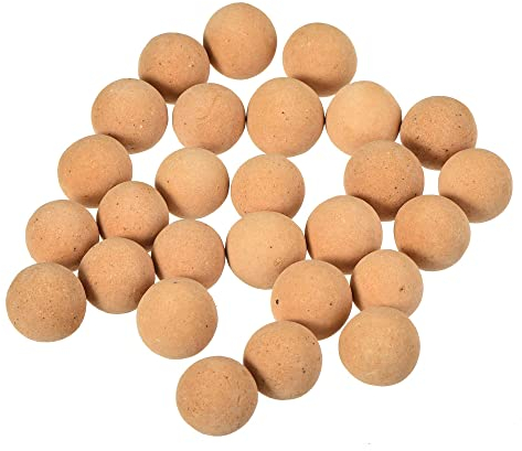 sourcing map Clay Pebbles 9-10mm 0.88 lbs Yellow Gardening Potted Balls for Hydroponic Growing, Vases Supplies, Bonsai Decor