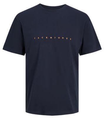 JACK & JONES Mens JJ T-Shirt Short Sleeve Dark Navy L