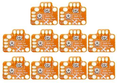 Vomeko 10Pcs Carte De Réparation Universelle De Dérive De Manette De Jeu, Contrôleur 3D Thumb Stick Drift Fix Mod, Kit De Mod De Fixation De Dérive De Manette De Jeu pour Contrôleur PS5, S, X, Or
