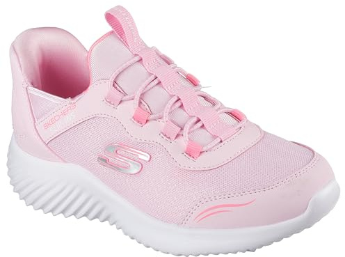 Skechers Girls Bounder Simple Cute Sneaker, Light Pink, 12 UK Child