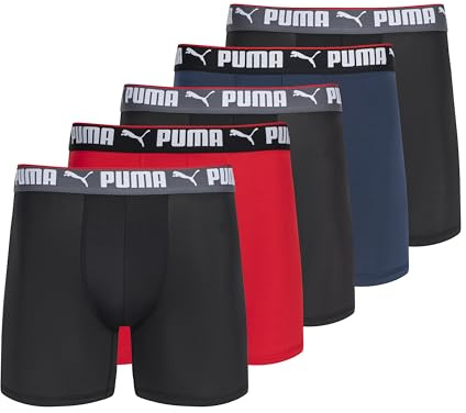 PUMA Performance Boxershorts för män, underkläder, 5-pack, M