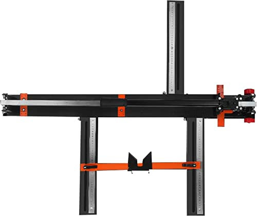 Fliesenschneider, 1200 mm manuelle Fliesenschneidemaschine mit maximaler Schnittstärke von 6 bis 15 mm, Griffschneider mit Einstellbarer Laserpositionierung für präziseres Fliesenschneiden