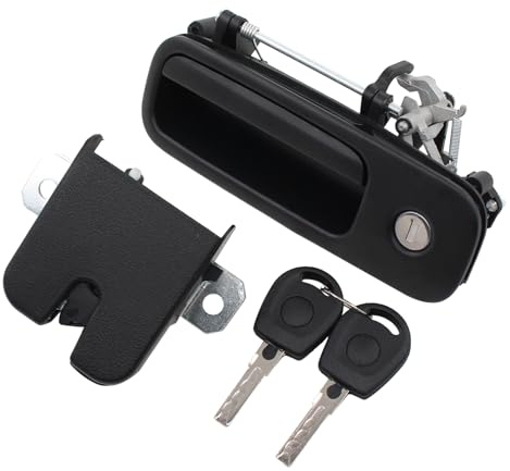 Heckklappenschloss Heckklappe Griff Schloss Heckklappengriff Türschloss Kofferraum Klappenschloss Kofferraumschloss mit Schlüssel für Sharan 7M Transporter T5 Golf 4 Golf 3 Polo 6N Caddy 2K Lupo