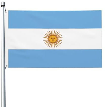 Bandiera argentina da 9,5 x 1,5 m, bandiera double-face, resistente, per esterni e giardino, perfetta per interni ed esterni