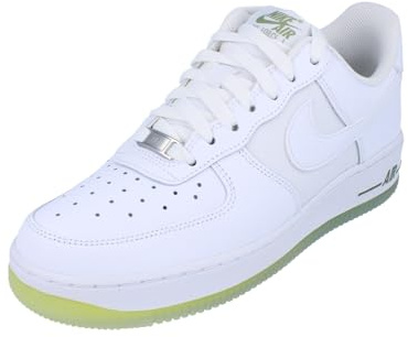 NIKE Tenis Air Force 1 para hombre, White Oil Green 100, 40.5 EU