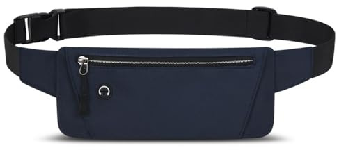 Slim Running Belt for Phone, Travel Money Belt, Sports Bum Bag for Walking Cycling Walking Gym(Navy Blue)