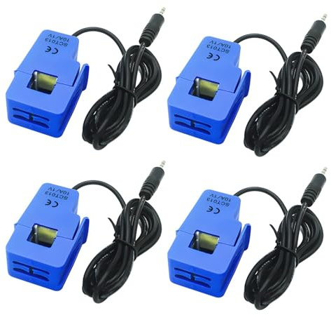 Lot de 4 transformateurs de courant Split Core Sct-013-000, 100 A/50 mAh, précision de 1 %, boîtier ABS, fermoir de verrouillage pour une installation facile, compatible avec capteur Victron