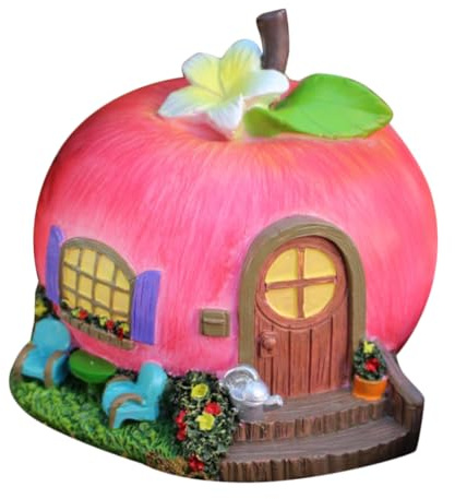 HYTROVE Adorno de Casa con Forma de Manzana para Jardín y Patio Decoración de Paisaje y