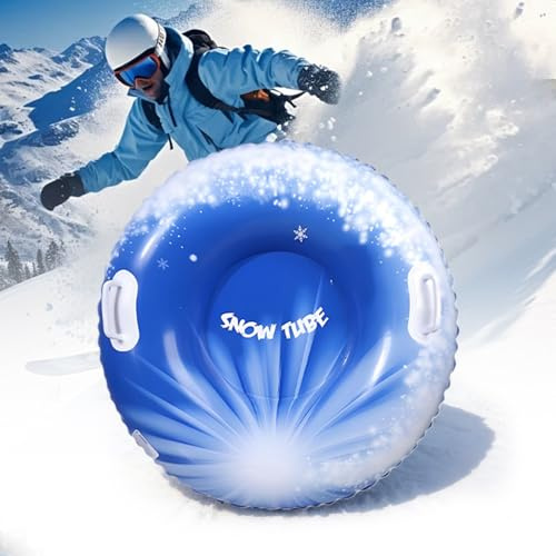 Slitta Da Neve Gonfiabile, Tubo Da Neve Gonfiabile, 90 Cm Circolo Di Sci Gonfiabile In Pvc, Tubo Gonfiabile Per Slittino Da Neve Con Manico Per Gli Accessori Sciistici Famiglia Amici