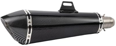 Motorcycle exhaust center pipe Motorcycle Exhaust Mid-section Pipe Muffler Pipe Suitable For Z750/800/900/Z1000/R3/R6/530 Outlet Tail Nozzle Noise Reduction(WHITE)