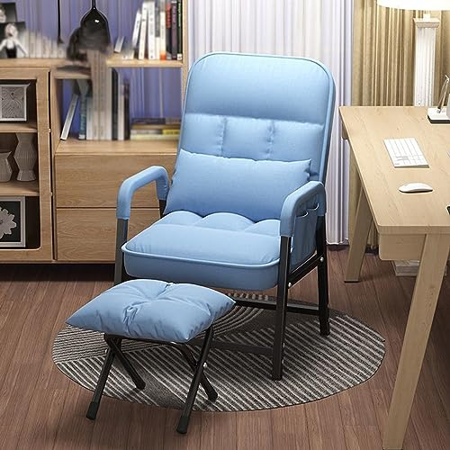 Liggande fritidssoffa fåtölj med ottoman-set – 5 justerbara vinklar, bekväm avkopplingsstol för sovrum och vardagsrum, eleganta hemmöbler